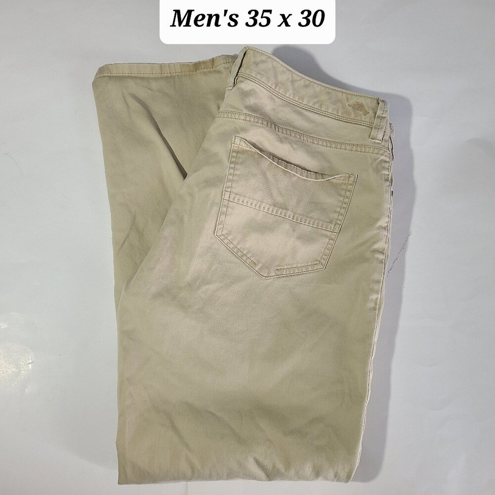 Tommy Bahama Pima Cotton Beige Pants Size 35 x 30